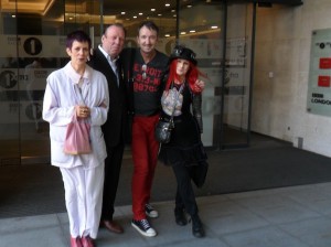 Susan, Andrew, Gary and me outside BBC Radio London